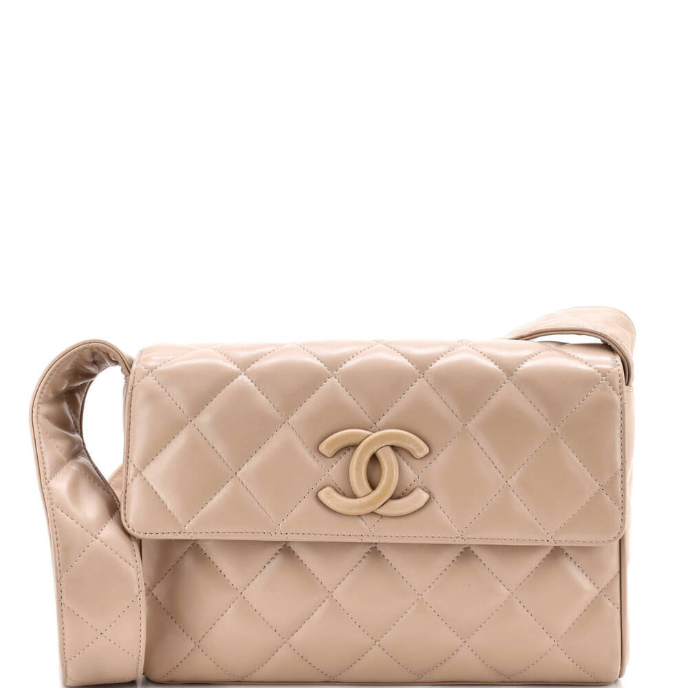 Chanel Small Vintage CC Flap Shoulder Bag Quilted Lambskin